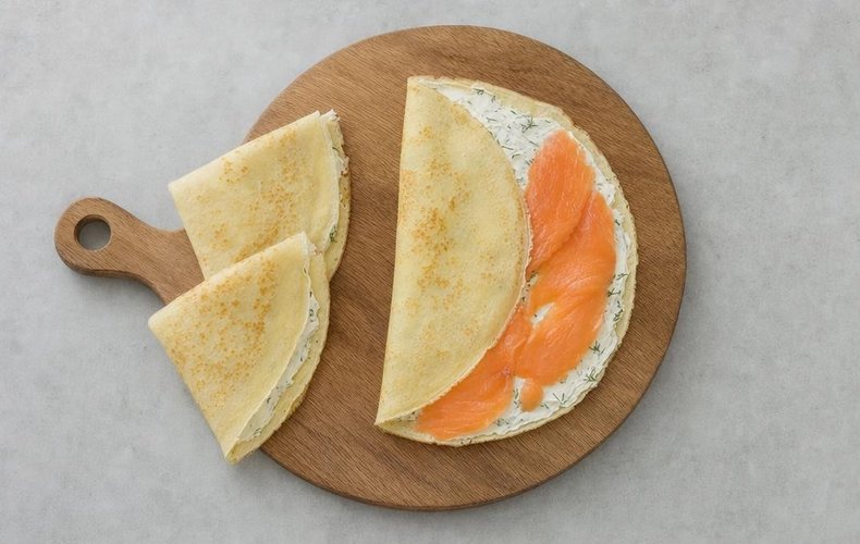 Crepes de salmón: paso 5