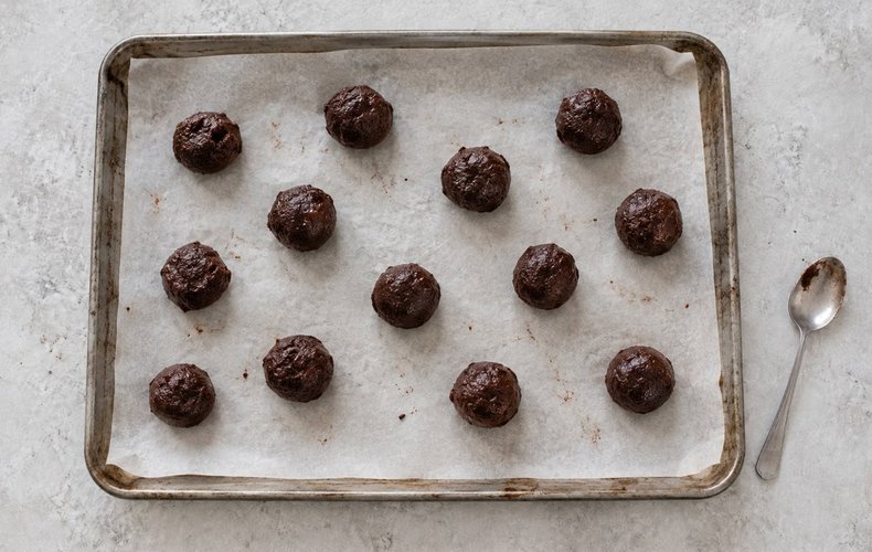 Crinkle cookies de chocolate: paso 6