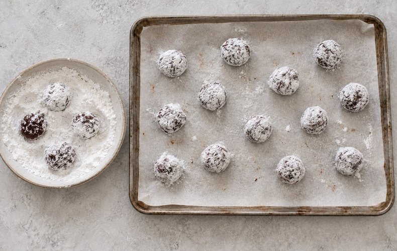 Crinkle cookies de chocolate: paso 7
