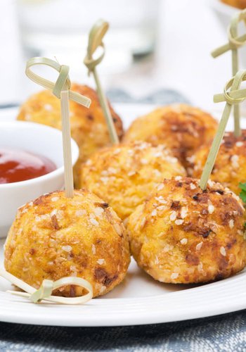 Receta Croquetas de patata y jamón cocido en palito