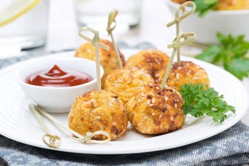Receta Croquetas de patata y jamón cocido en palito