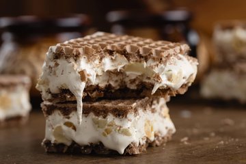 Receta Crujientes de wafer con turrón