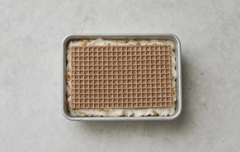 Crujientes de wafer con turrón: paso 5