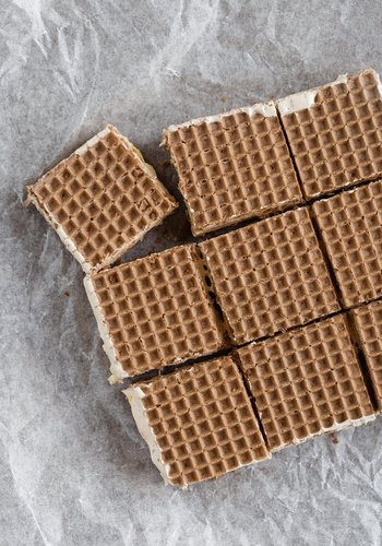 Receta Crujientes de wafer con turrón