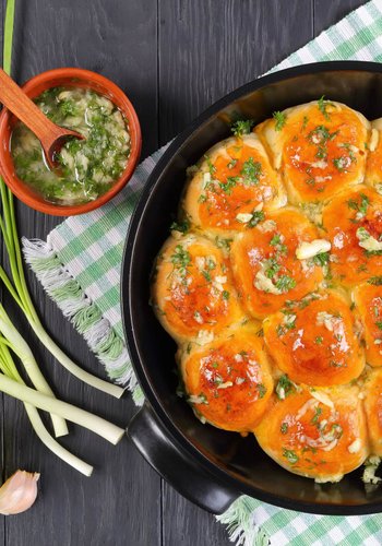 Receta Danubio salado (brioche de bolitas rellenas)