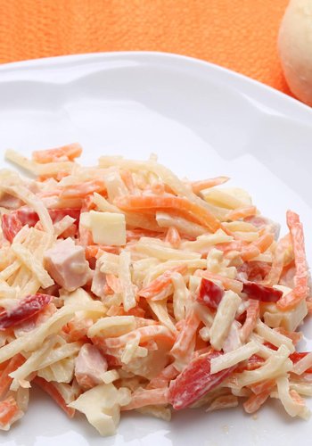 Receta Ensalada capricciosa (verduras y jamón con mayonesa)