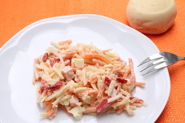 Receta Ensalada capricciosa (verduras y jamón con mayonesa)