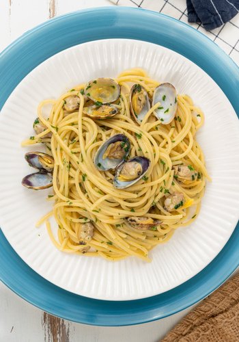 Receta Espaguetis con almejas