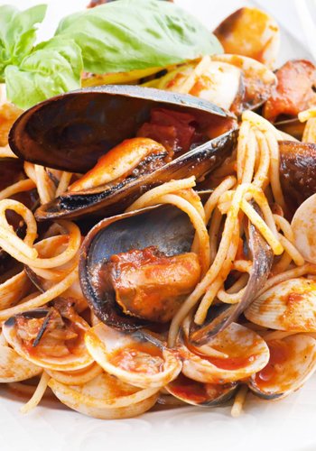 Receta Espaguetis con mejillones y almejas