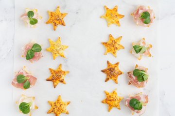 Preparación de las estrellas de hojaldre rellenas