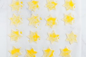 Preparación de las estrellas de hojaldre rellenas
