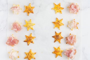 Preparación de las estrellas de hojaldre rellenas