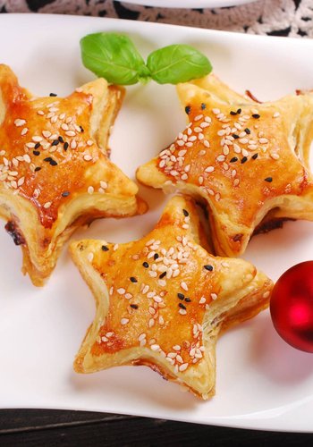 Receta Estrellitas de hojaldre rellenas