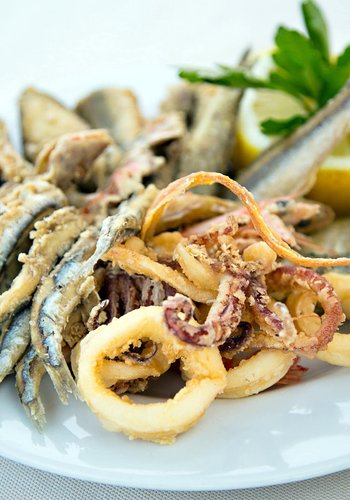 Receta Fritto misto di pesce (fritura variada de pescado)