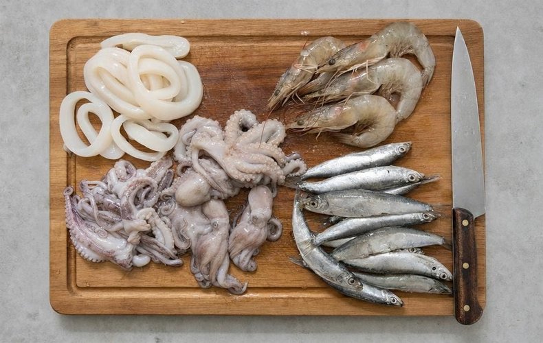 Fritto misto di pesce: paso 1