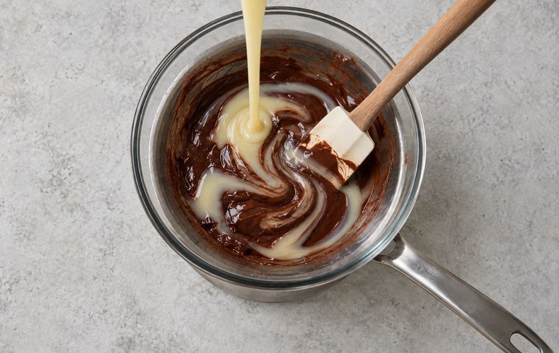 Fudge de chocolate: paso 2