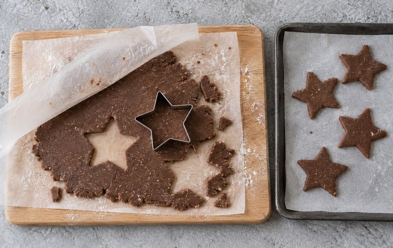 Galletas de masa quebrada de cacao y avellanas: paso 4