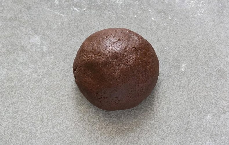 Galletas de Navidad de cacao: paso 2