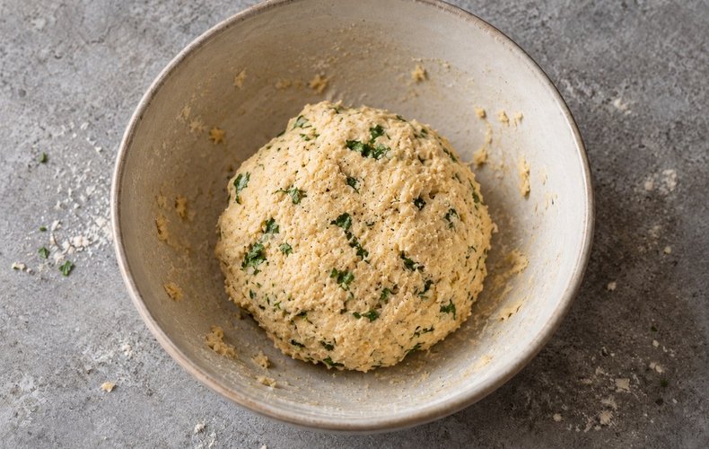 Galletas saladas de parmesano: paso 2