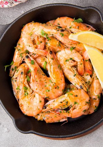 Receta Gambas al limón a la sartén