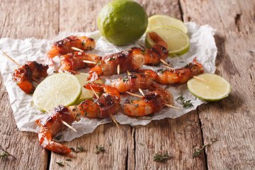 Receta Gambas con lima y bacon