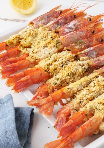 Receta Gambones gratinados al horno