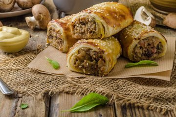 Receta Hojaldritos de champiñones