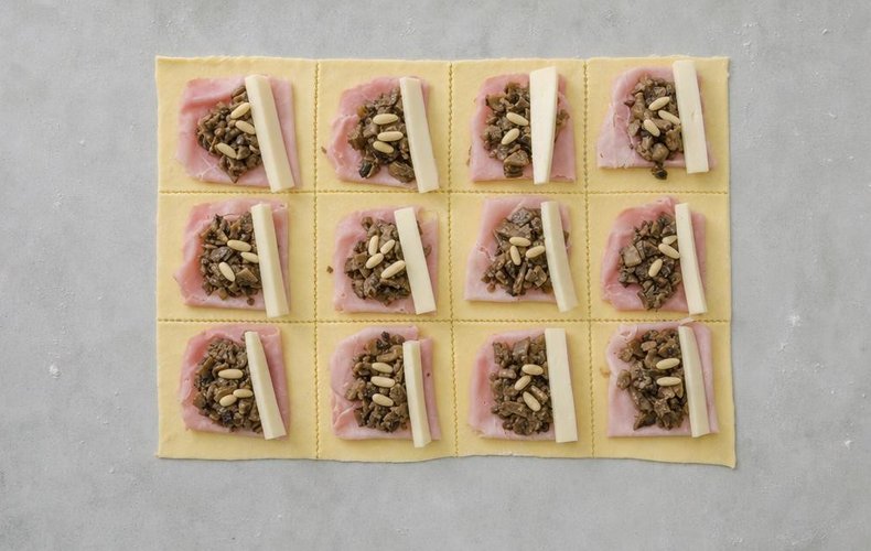 Hojaldritos de champiñones: paso 4