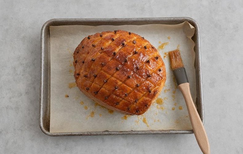 Jamón fresco glaseado con miel: paso 4