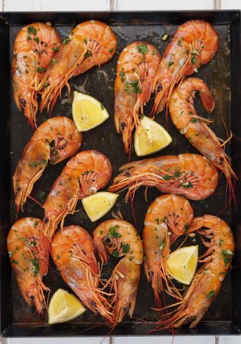 Receta Langostinos al horno