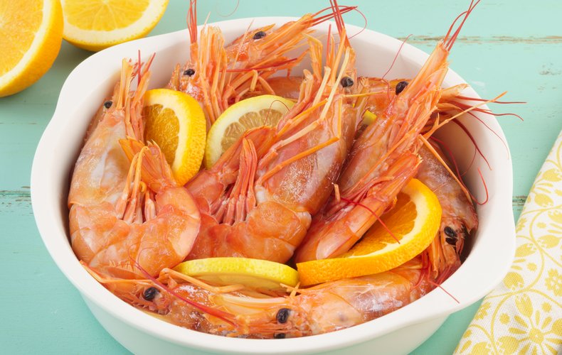 Receta de langostinos al vapor