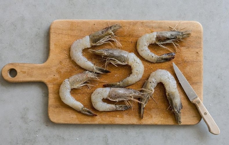 Langostinos en pasta kataifi: paso 1