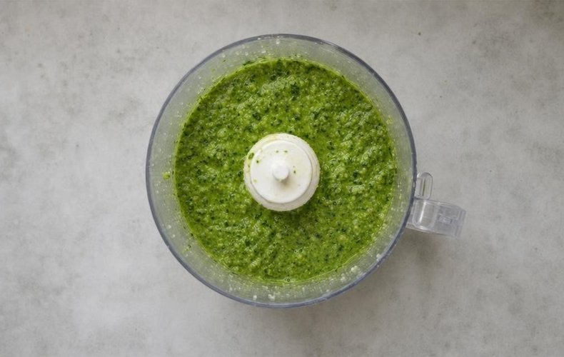 Lasaña con pesto y gambas: paso 2