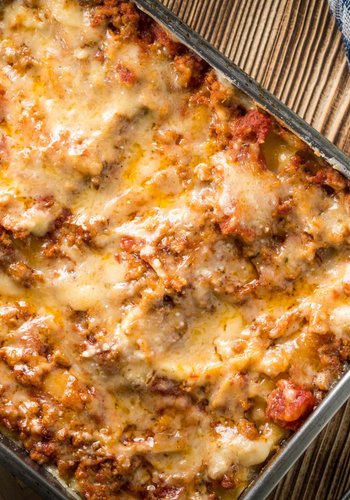 Receta Lasaña con ragú de salchicha