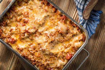 Receta Lasaña con ragú de salchicha
