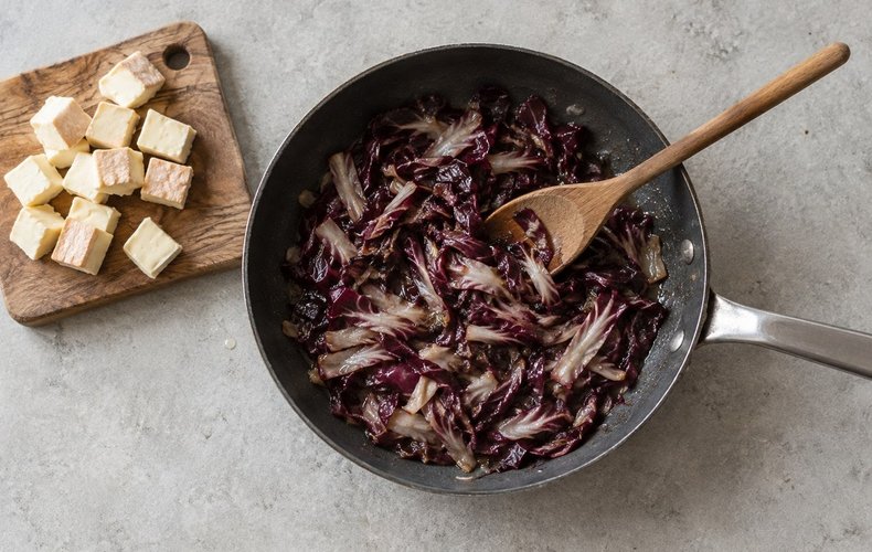 Lasaña de radicchio: paso 1