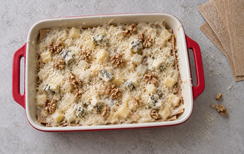 Lasaña integral con manzana y gorgonzola: paso 5