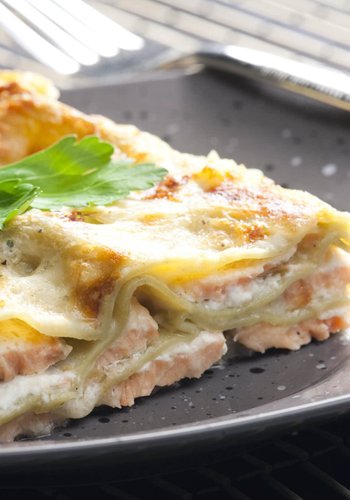 Receta Lasaña de salmón