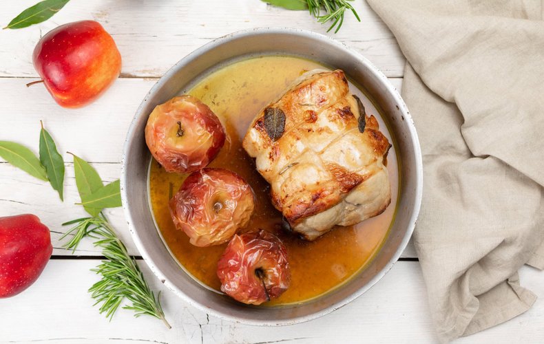 Lomo de cerdo con manzanas