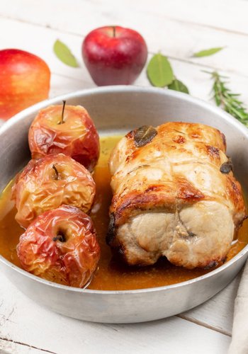 Receta Lomo de cerdo con manzanas