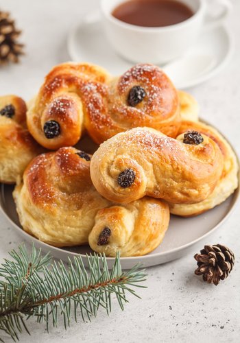 Receta Lussekatter, bollos suecos de Santa Lucía