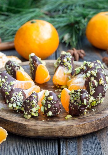 Receta Mandarinas con chocolate