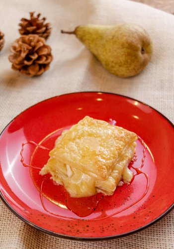 Receta Milhojas de brie y peras