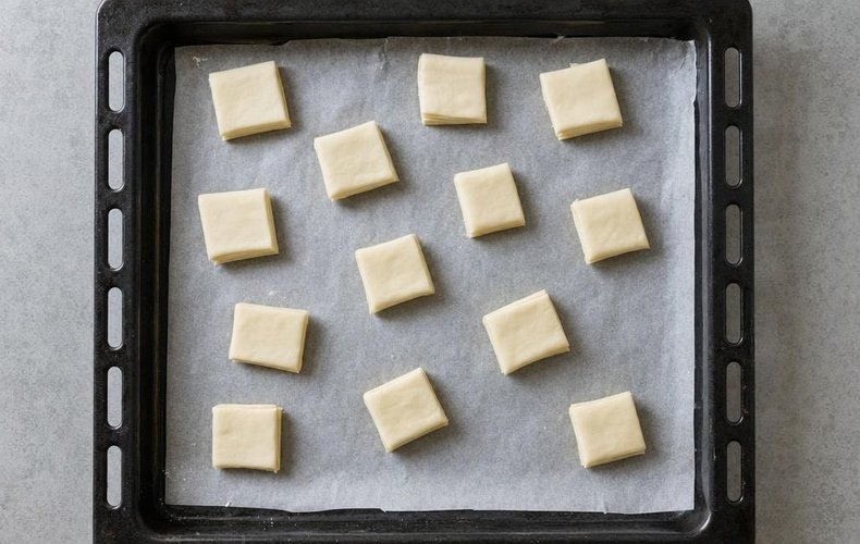 Minicanapés rápidos de hojaldre con brie y mermelada de arándanos rojos: paso 3