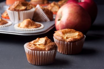 Receta Muffins de manzana y pasas al ron
