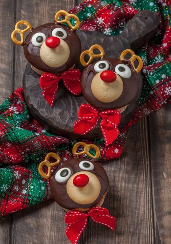 Receta Muffins de reno de Navidad