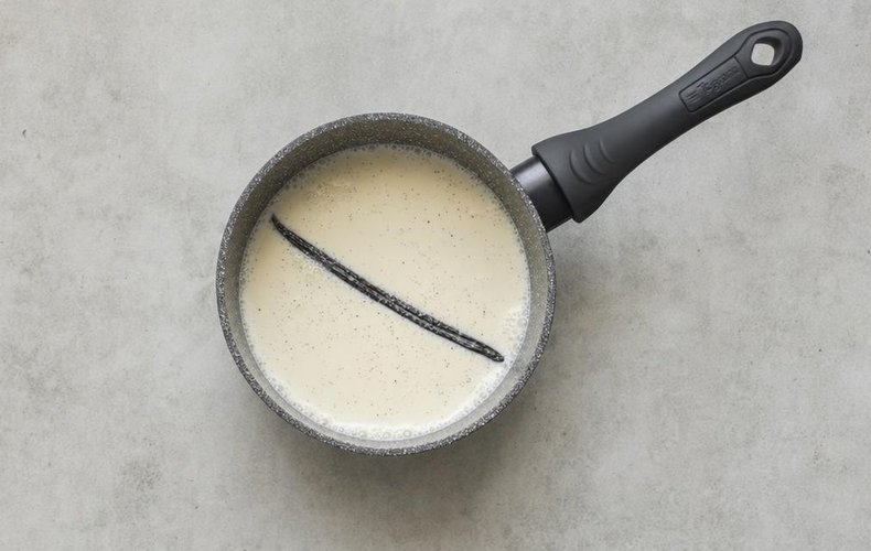 Panna cotta con arándanos: paso 2