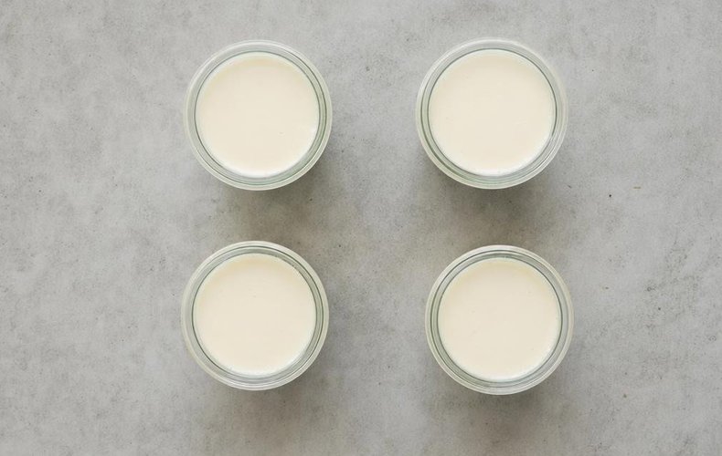 Panna cotta con arándanos: paso 4