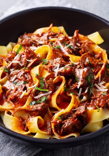 Receta Pappardelle con ragú de jabalí