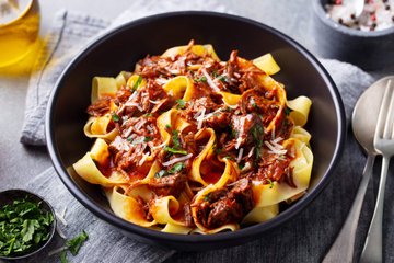 Receta Pappardelle con ragú de jabalí
